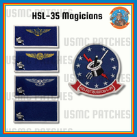Officially Licensed US Navy HSL-35 Magicians Squadron Throwback Patch and Name Tags