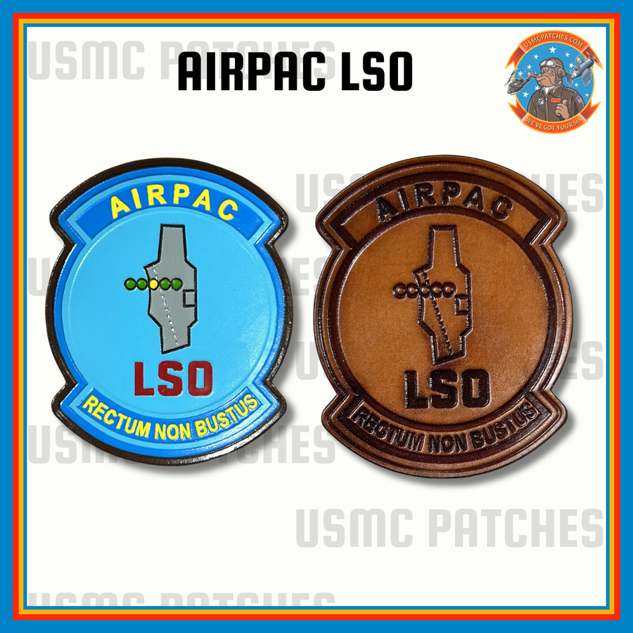 Official US Navy AIRPAC LSO Leather Patch (L)