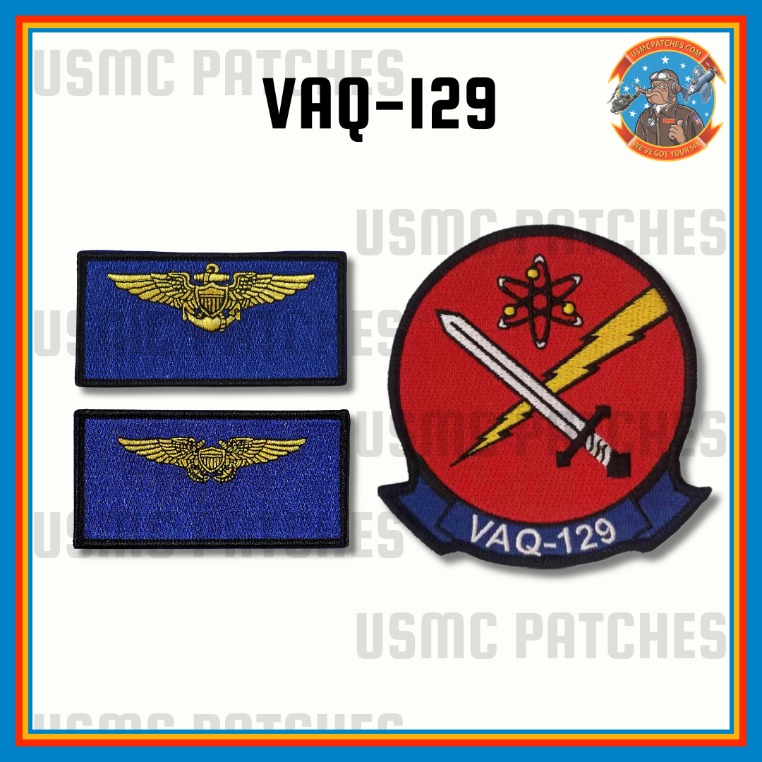 Officially Licensed US Navy VAQ-129 Vikings 2025 Patches