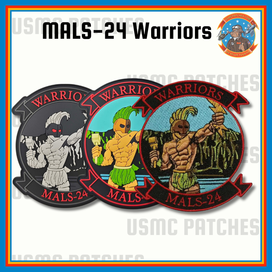 Officially Licensed USMC MALS-24 Warriors Patches