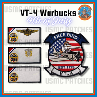 Official VT-4 Warbucks 250th Anniversary Patch and Name Tags