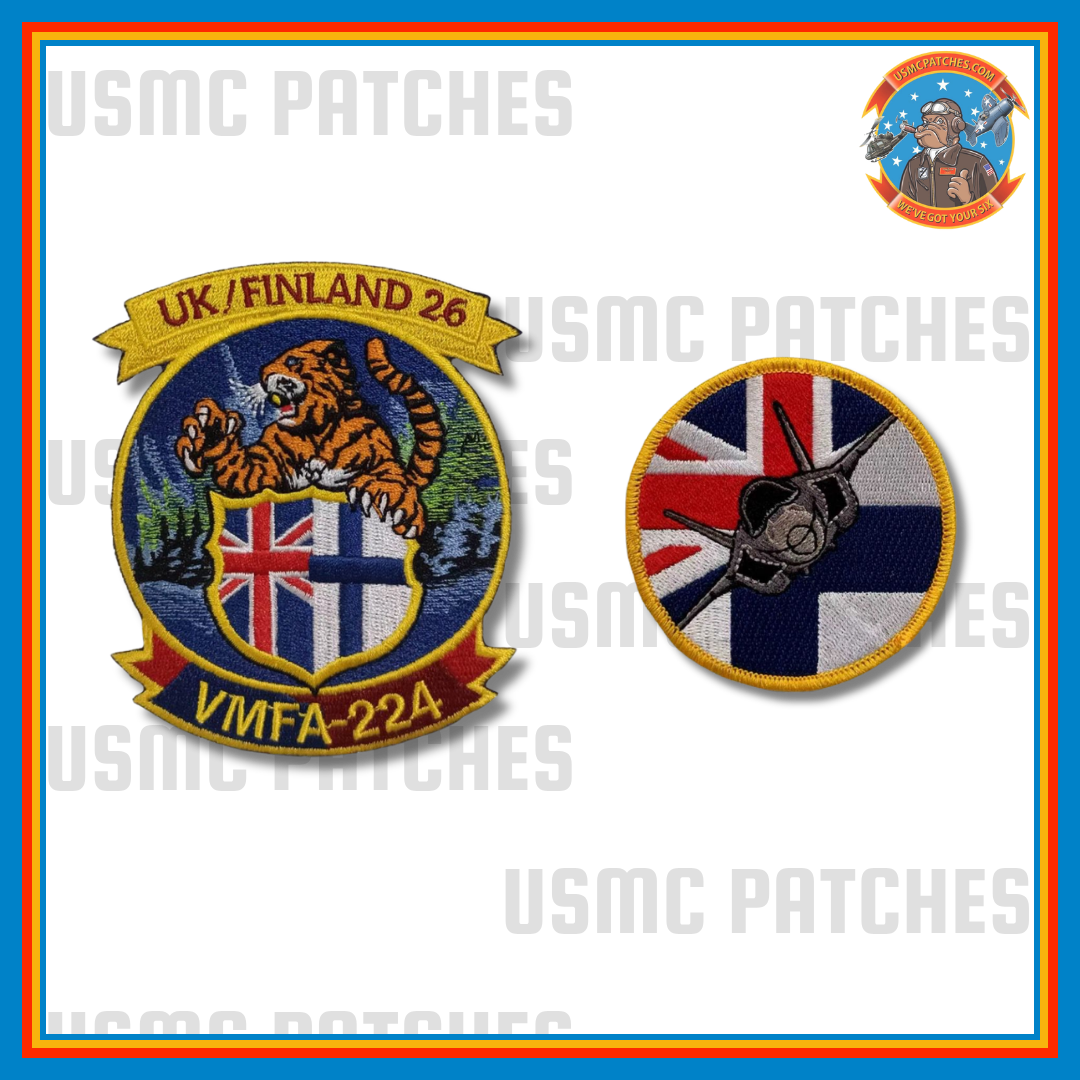 Official VMFA-224 Bengals UK/Finland Chest and Shoulder Patch