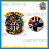 Official VMFA-224 Bengals UK/Finland Chest and Shoulder Patch