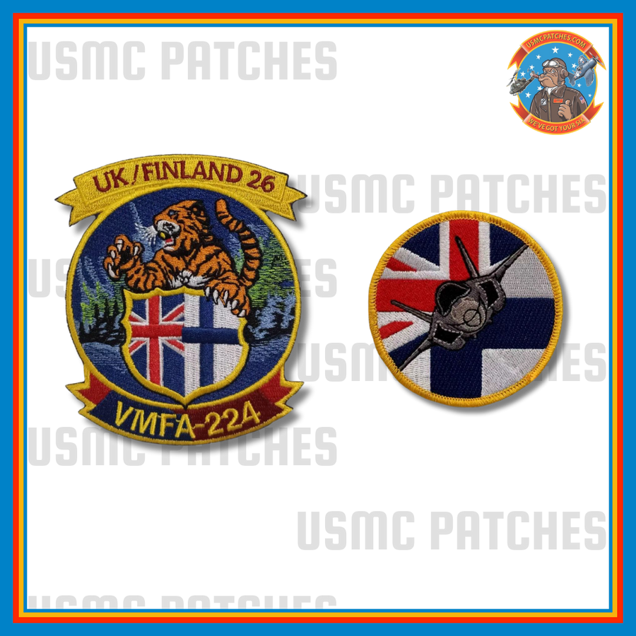 Official VMFA-224 Bengals UK/Finland Chest and Shoulder Patch