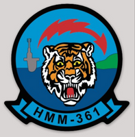 Officially Licensed USMC HMM-361 Flying Tigers Squadron Sticker