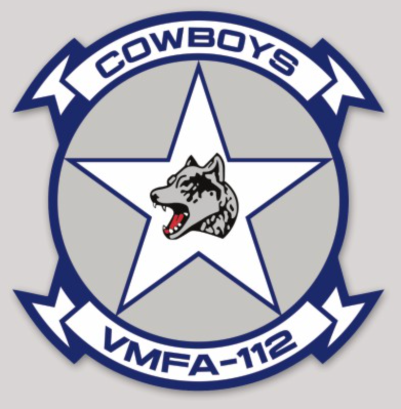 Officially Licensed USMC VMFA-112 Cowboys Squadron Sticker