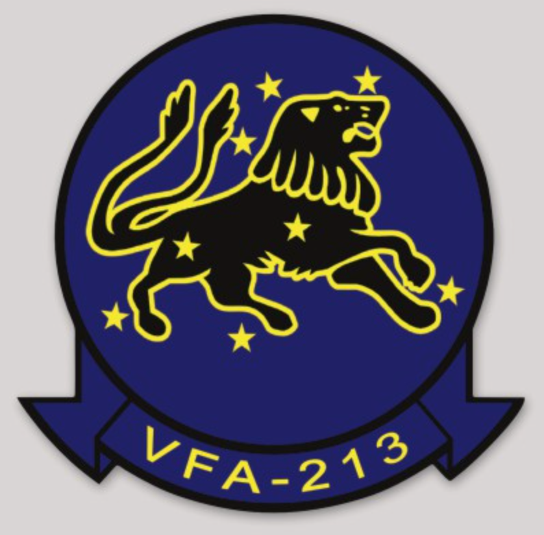 Officially Licensed US Navy VFA-213 Black Lions squadron sticker