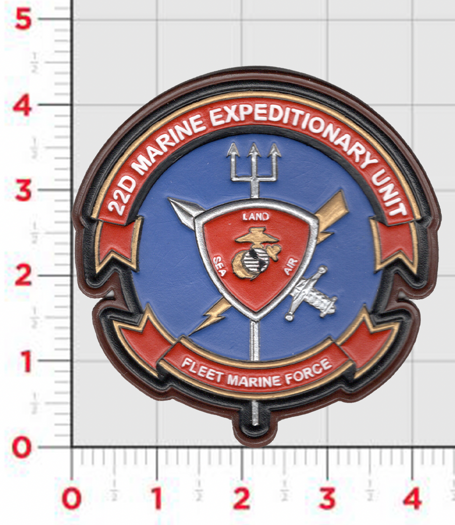 Officially Licensed 22nd MEU Leather Patches