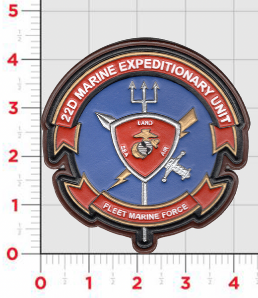 Officially Licensed USMC 22nd MEU Leather Patches