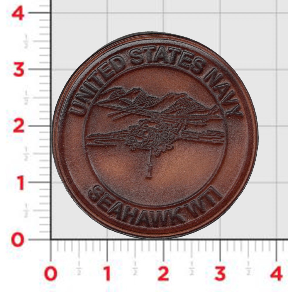 Officially Licensed US Navy Seahawk WTI Leather Patches