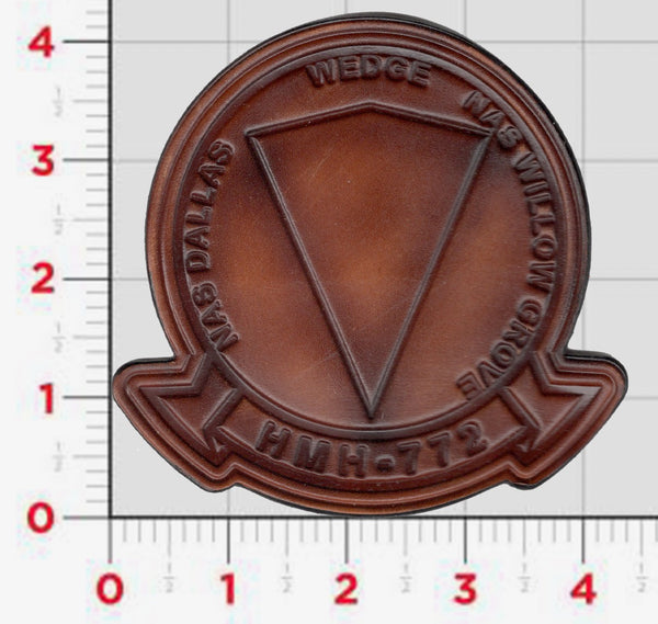 Officially Licensed HMH-772 Wedge leather patch