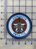 Officially Licensed USMC VMFA-112 Cowboys F-18 Leather Shoulder Patch