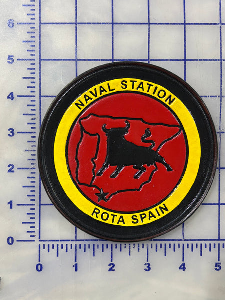 Officially Licensed US Navy Naval Station Rota Leather Patch