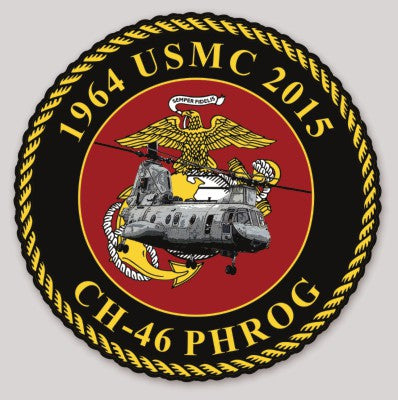 Officially Licensed USMC CH-46 Phrog Commemorative Sticker