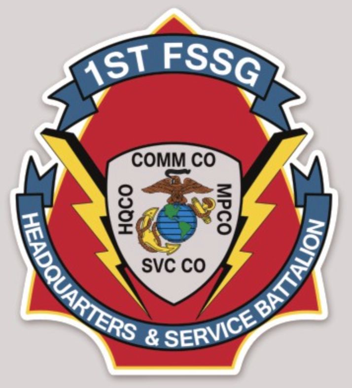 Officially Licensed USMC 1st Field Services Support Group FSSG HQ & Service Battalion sticker
