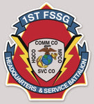 Officially Licensed USMC 1st Field Services Support Group FSSG HQ & Service Battalion sticker