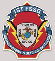 Officially Licensed USMC 1st Field Services Support Group FSSG HQ & Service Battalion sticker