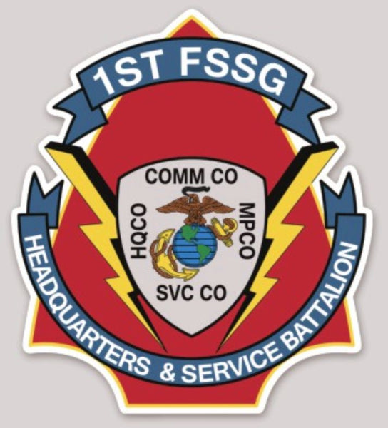 Officially Licensed USMC 1st Field Services Support Group FSSG HQ & Service Battalion sticker