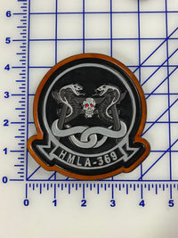 Officially Licensed USMC HMLA-369 Gunfighters Leather Patch