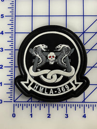 Officially Licensed USMC HMLA-369 Gunfighters Leather Patch
