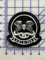 Officially Licensed USMC HMLA-369 Gunfighters Leather Patch