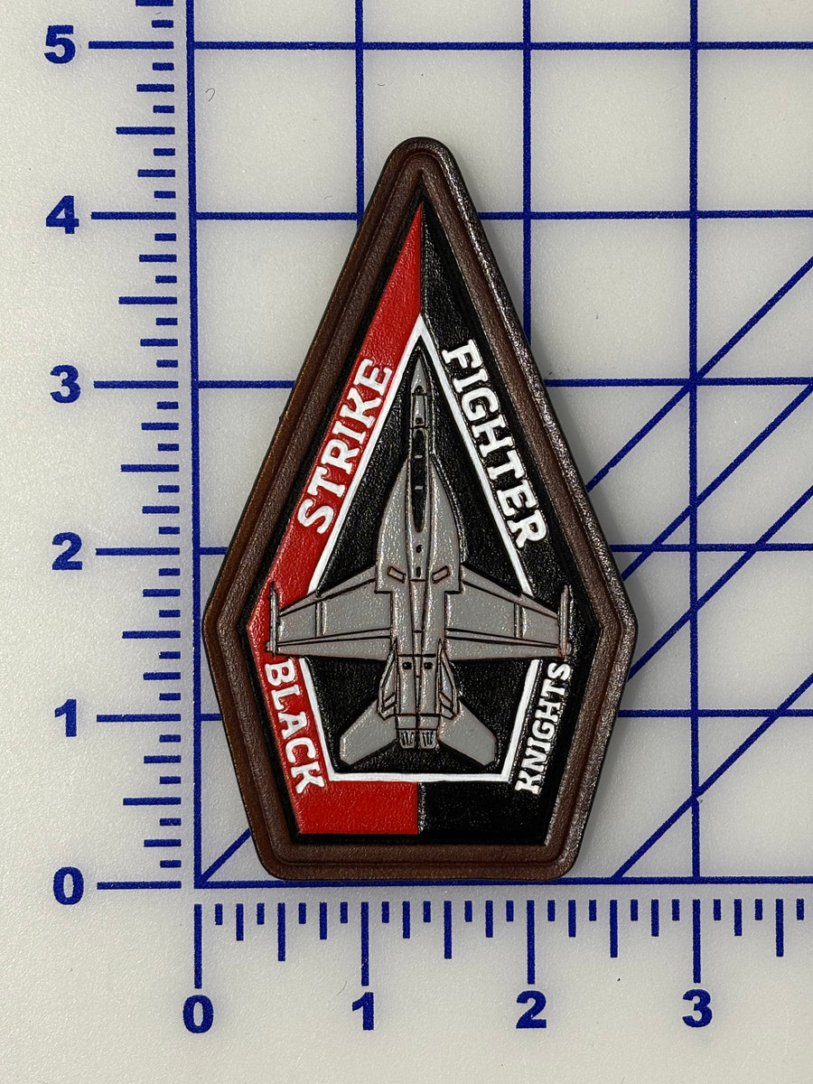 Official VFA-154 Black Knights Leather Shoulder Patch
