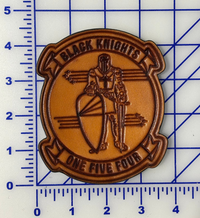 Officially Licensed US Navy VF-154 Black Knights Hand Painted Leather Patch