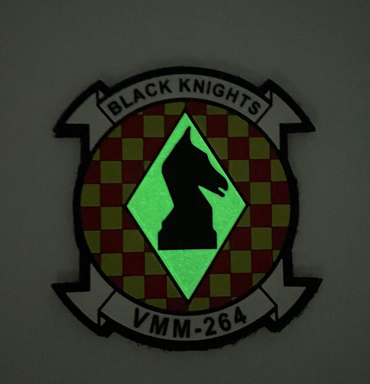 Officially Licensed USMC VMM-264 Black Knights PVC Squadron Patch