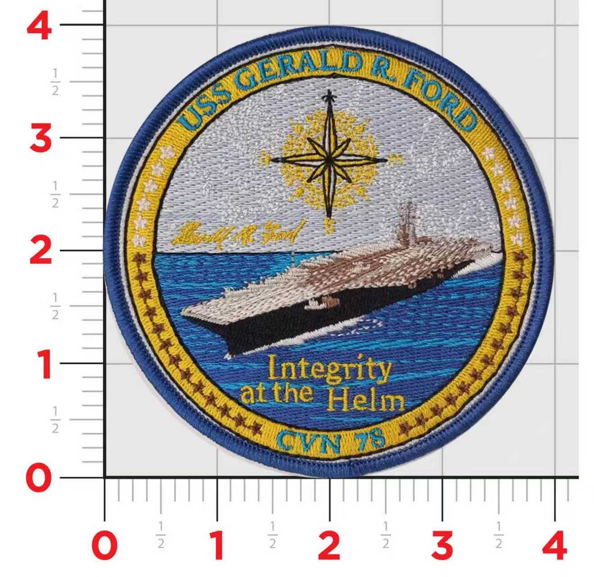 Officially Licensed US Navy USS Gerald Ford CVN-78 Patch