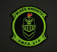 Officially Licensed USMC VMFA-314 Black Knights PVC Patch