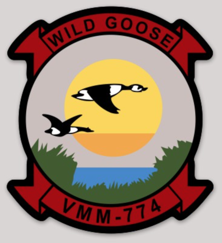 Officially Licensed USMC HMM-774 Wild Goose Sticker