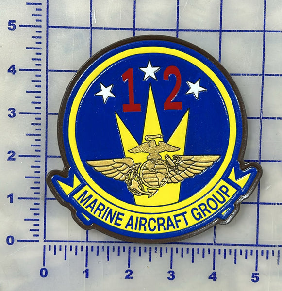 Officially Licensed USMC MAG-12 Leather Patch