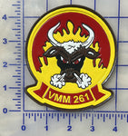 Officially Licensed USMC VMM-261 Raging Bulls Leather Patches