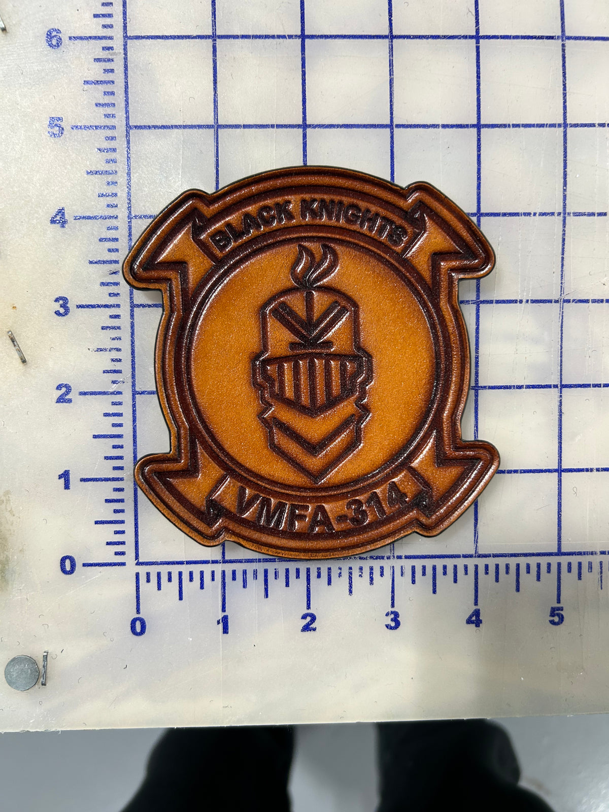 Officially Licensed USMC VMFA-314 Black Knights Leather Patches