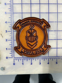 Officially Licensed USMC VMFA-314 Black Knights Leather Patches