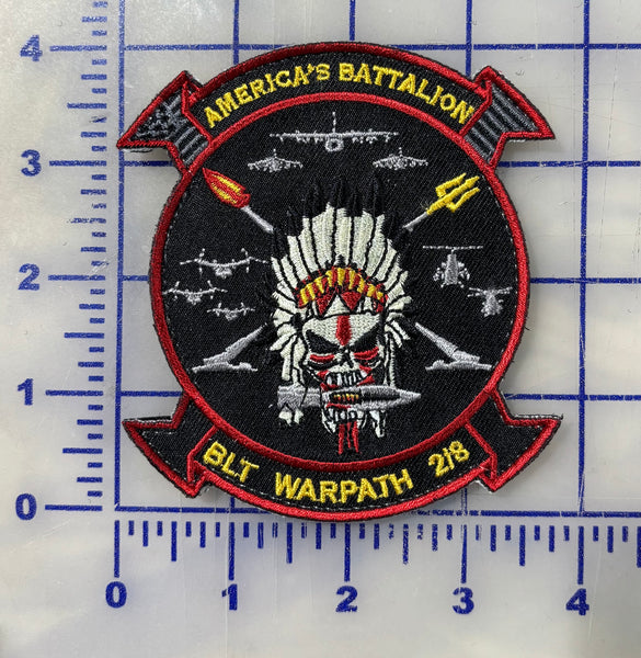 Official 2nd Battalion 8th Marines Warpath America's Battalion BLT Patch