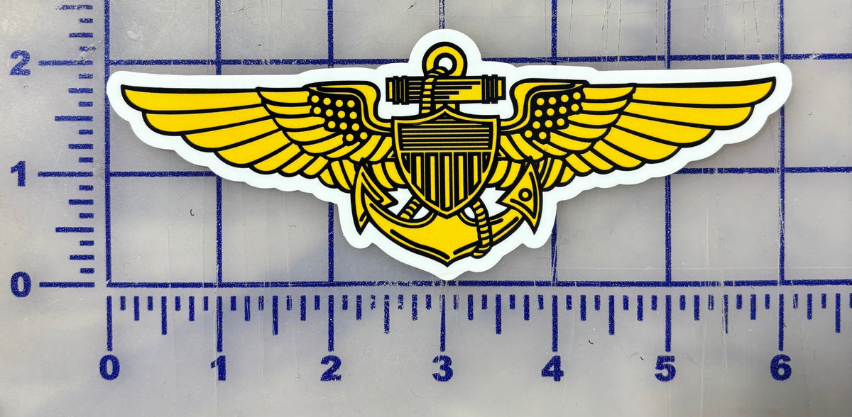 Navy/USMC Aviator Wings Sticker