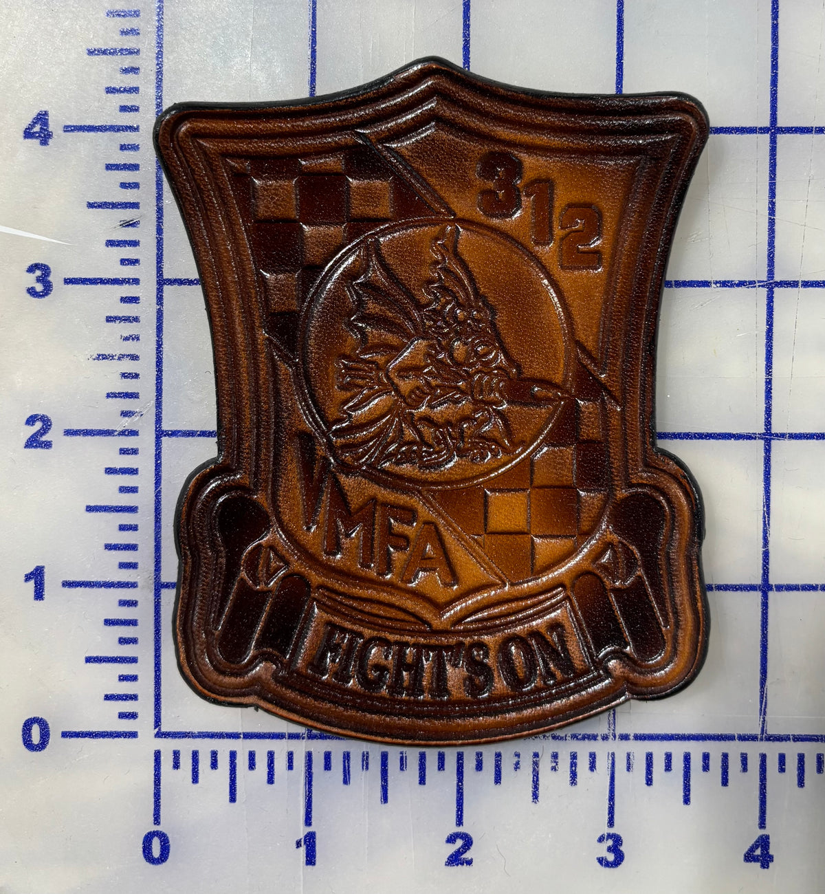 Officially Licensed USMC VMFA-312 Checkerboards Leather Squadron Patches