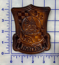 Officially Licensed USMC VMFA-312 Checkerboards Leather Squadron Patches