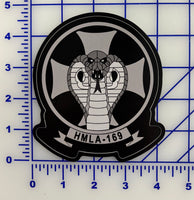 Officially Licensed USMC HMLA-169 Black & Gray Sticker