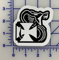 Official HMLA-169 Vipers Snake and Cross Sticker