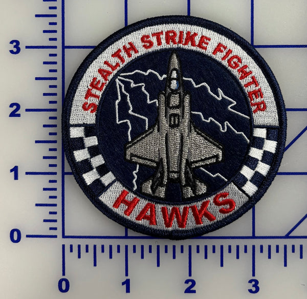 Officially Licensed USMC VMFA-533 Hawks Leather Jacket Felt Stealth Strike Fighter Shoulder Patch