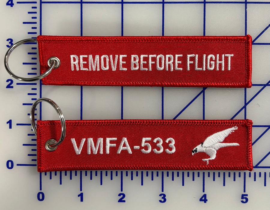 Officially Licensed USMC VMFA-533 Hawks Key Ring