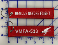Officially Licensed USMC VMFA-533 Hawks Key Ring