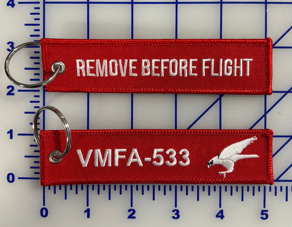 Officially Licensed USMC VMFA-533 Hawks Key Ring