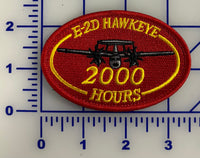 E-2, E-2C, and E-2D Hawkeye Flight Hour Patches