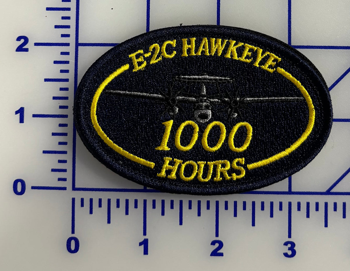E-2, E-2C, and E-2D Hawkeye Flight Hour Patches