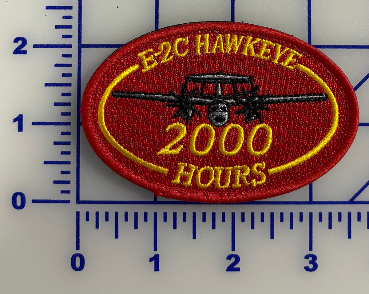 E-2, E-2C, and E-2D Hawkeye Flight Hour Patches