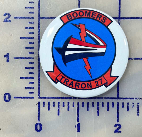 Officially Licensed US Navy VT-27 Boomers Button