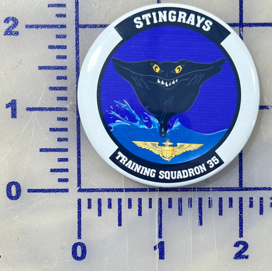 Officially Licensed US Navy VT-35 Stingrays Button